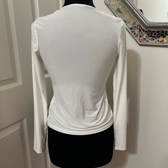 21 Saints Twisted Front Ivory Long Sleeve Top - Picture 9 of 11